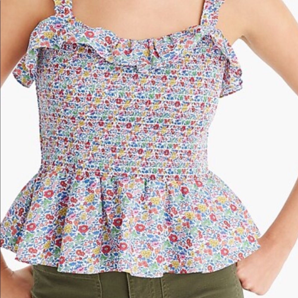 Jcrew smocked floral top